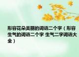 形容花朵美丽的词语二个字（形容生气的词语二个字 生气二字词语大全）
