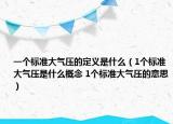 一个标准大气压的定义是什么（1个标准大气压是什么概念 1个标准大气压的意思）