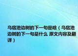 鸟宿池边树的下一句是啥（鸟宿池边树的下一句是什么 原文内容及翻译）