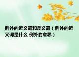 例外的近义词和反义词（例外的近义词是什么 例外的意思）