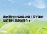 洞庭湖的资料简单介绍（关于洞庭湖的资料 洞庭湖简介）