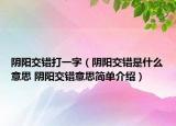 阴阳交错打一字（阴阳交错是什么意思 阴阳交错意思简单介绍）