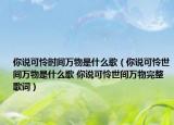 你说可怜时间万物是什么歌（你说可怜世间万物是什么歌 你说可怜世间万物完整歌词）