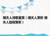 湘夫人诗歌鉴赏（湘夫人赏析 湘夫人如何赏析）