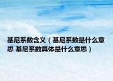 基尼系数含义（基尼系数是什么意思 基尼系数具体是什么意思）