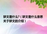 骈文是什么?（骈文是什么意思 关于骈文的介绍）