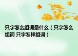 只字怎么组词是什么（只字怎么组词 只字怎样组词）