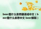 beer是什么意思翻译成中文（beer是什么意思中文 beer解释）