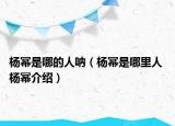 杨幂是哪的人呐（杨幂是哪里人 杨幂介绍）