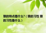 狼的特点是什么?（狼的习性 狼的习性是什么）
