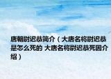 唐朝尉迟恭简介（大唐名将尉迟恭是怎么死的 大唐名将尉迟恭死因介绍）