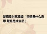 楚翘梁时笔趣阁（楚翘是什么意思 楚翘是啥意思）