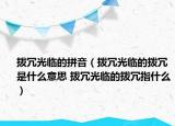 拨冗光临的拼音（拨冗光临的拨冗是什么意思 拨冗光临的拨冗指什么）