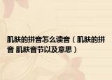 肌肤的拼音怎么读音（肌肤的拼音 肌肤音节以及意思）