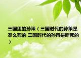 三国里的孙策（三国时代的孙策是怎么死的 三国时代的孙策是咋死的）
