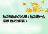 胎次和胎数怎么填（胎次是什么意思 胎次的解释）
