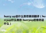 hurry up是什么意思英语翻译（hurryup什么意思 hurryup的意思是什么）