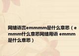 网络语言emmmm是什么意思（emmm什么意思网络用语 emmm是什么意思）