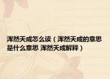 浑然天成怎么读（浑然天成的意思是什么意思 浑然天成解释）