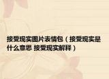接受现实图片表情包（接受现实是什么意思 接受现实解释）