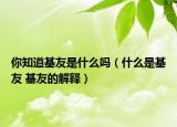 你知道基友是什么吗（什么是基友 基友的解释）