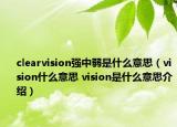 clearvision强中弱是什么意思（vision什么意思 vision是什么意思介绍）