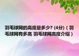 羽毛球网的高度是多少? (4分)（羽毛球网有多高 羽毛球网高度介绍）
