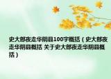 史大郎夜走华阴县100字概括（史大郎夜走华阴县概括 关于史大郎夜走华阴县概括）
