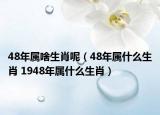 48年属啥生肖呢（48年属什么生肖 1948年属什么生肖）