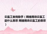 云监工查询助手（网络用语云监工是什么意思 网络用语云监工的意思）