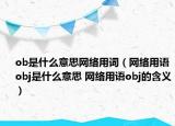 ob是什么意思网络用词（网络用语obj是什么意思 网络用语obj的含义）