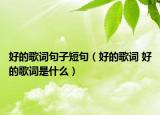 好的歌词句子短句（好的歌词 好的歌词是什么）