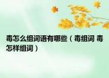 毒怎么组词语有哪些（毒组词 毒怎样组词）