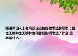 踏遍青山人未老风景这边独好要表达的意思（醒也无聊醉也无聊梦也何曾到谢桥表达了什么 意思是什么）