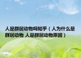 人是群居动物吗知乎（人为什么是群居动物 人是群居动物原因）