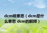 dcm啥意思（dcm是什么意思 dcm的解释）