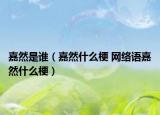嘉然是谁（嘉然什么梗 网络语嘉然什么梗）