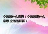 空落落什么意思（空落落是什么意思 空落落解释）
