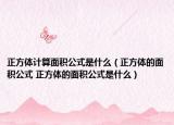 正方体计算面积公式是什么（正方体的面积公式 正方体的面积公式是什么）