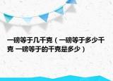 一磅等于几千克（一磅等于多少千克 一磅等于的千克是多少）