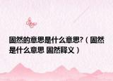 固然的意思是什么意思?（固然是什么意思 固然释义）