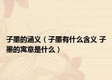 子墨的涵义（子墨有什么含义 子墨的寓意是什么）