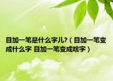 目加一笔是什么字儿?（目加一笔变成什么字 目加一笔变成啥字）