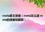 meta英文发音（meta怎么读 meta的读音和解释）