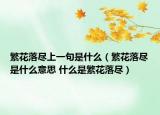 繁花落尽上一句是什么（繁花落尽是什么意思 什么是繁花落尽）