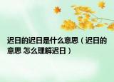 迟日的迟日是什么意思（迟日的意思 怎么理解迟日）