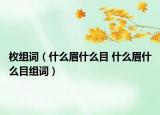 枚组词（什么眉什么目 什么眉什么目组词）
