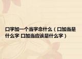 口字加一个当字念什么（口加当是什么字 口加当应该是什么字）