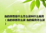 当的部首是什么怎么读叫什么偏旁（当的部首怎么读 当的偏旁怎么读）