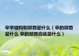 辛字结构和部首是什么（辛的部首是什么 辛的部首应该是什么）